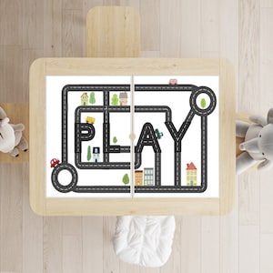 STAMPA A CASA, tappetino da gioco con coperchio Flisat, flisat, tavolo sensoriale, pista da corsa, tappetino da gioco per tavolo sensoriale, stampabile, per bambini
