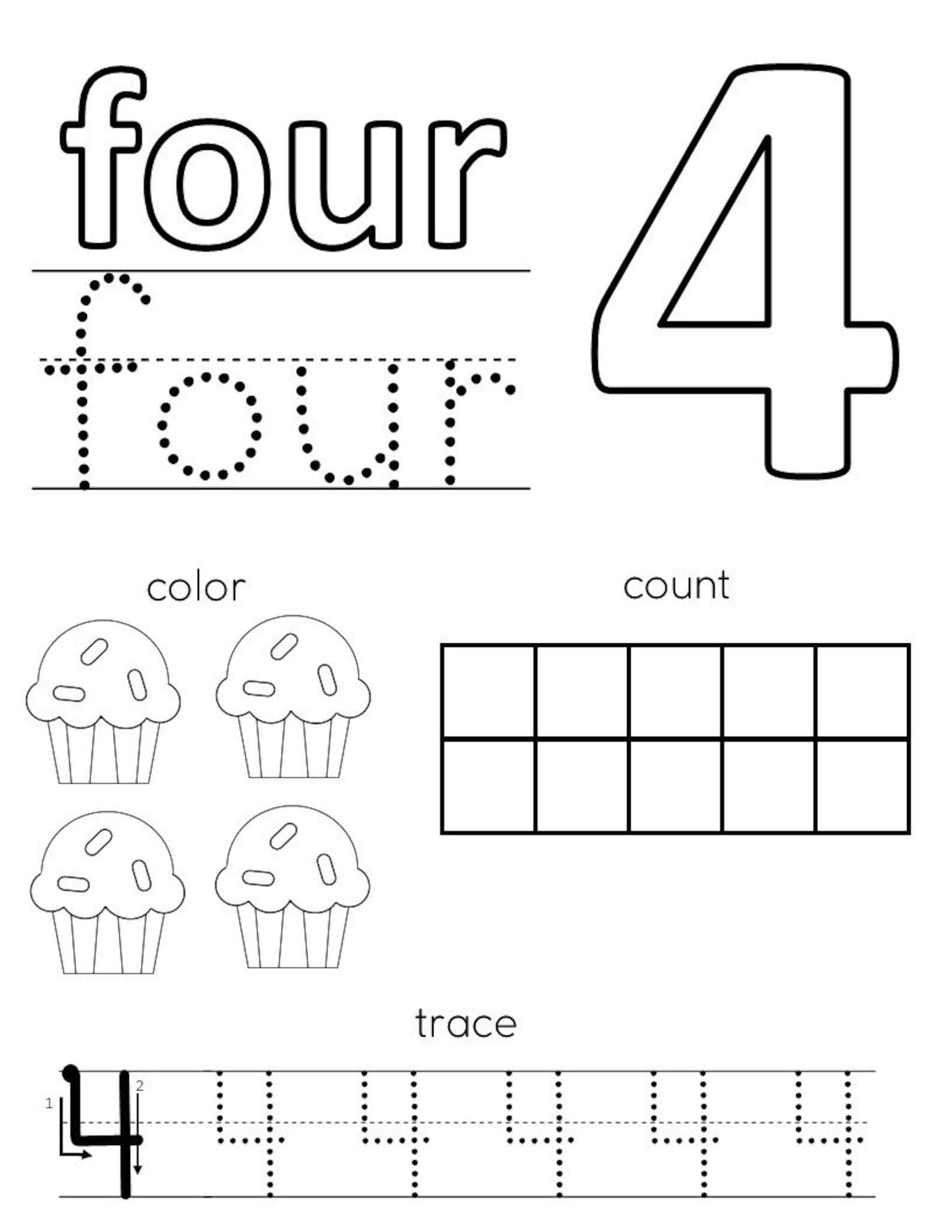 Number Worksheet Printables 110 Etsy