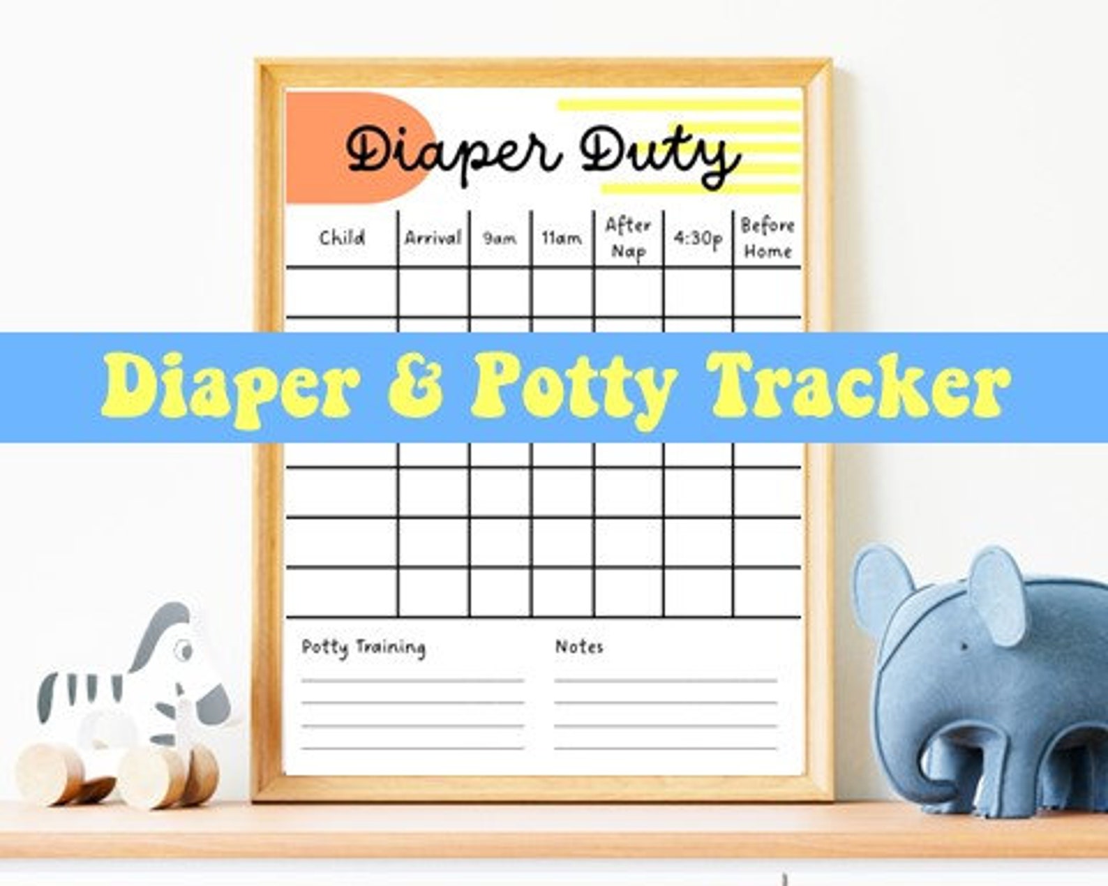 Diaper Tracker Chart Daycare Childcare Preschool Potty Chart Etsy