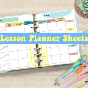 DOWNLOADABLE Daycare Lesson Planning Forms- Preschool Childcare Lesson Plan- Planner