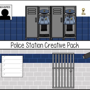 Police Station Dollhouse Makeover Printables