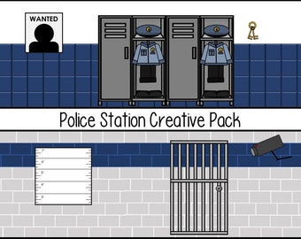 Police Station Dollhouse Makeover Printables