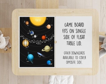 Flisat Table Lid Game Board- Space Race