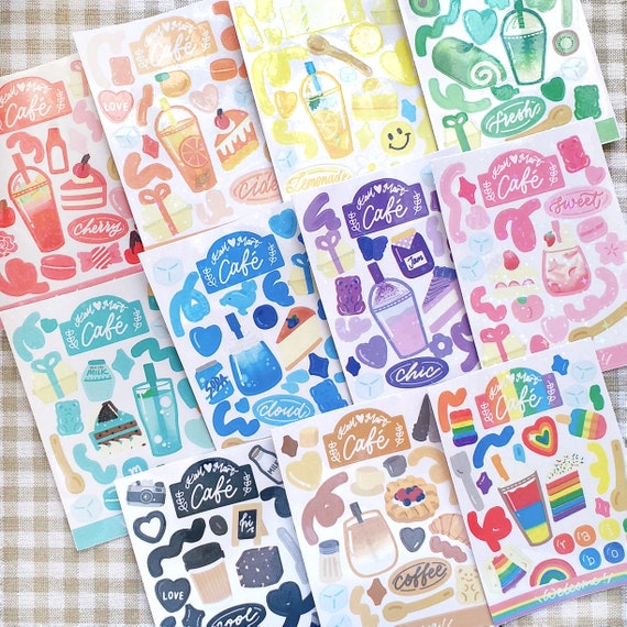 Korean Photocard Stickers  Stationery Sticker - 8 Sheets Stickers