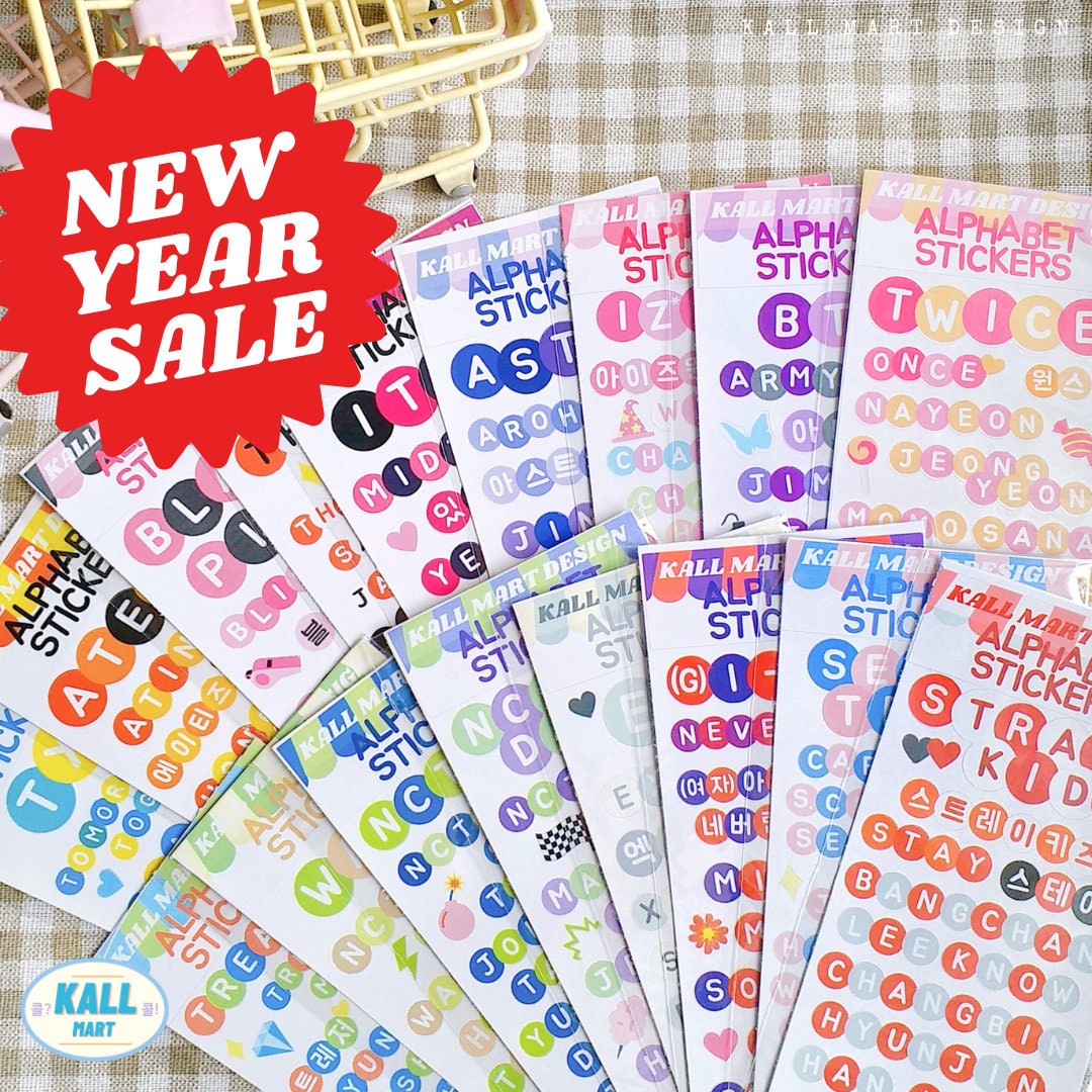 Deco Polco Sticker Sheet, Confetti Sticker Set, Kpop Journaling Supplies,  Aesthetic Sticker, Korean Stationery, Heart and Bow Decal, Cute 