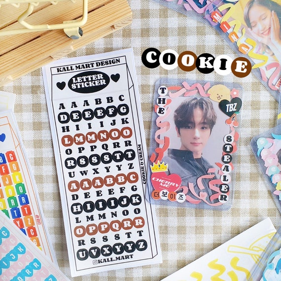 Korean Alphabet Polco Sticker Sheets, Kpop Deco Stationery, Cute