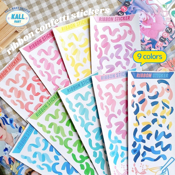 Craft Supplies & Tools Aesthetic Kpop Confetti Stickers MultiColored