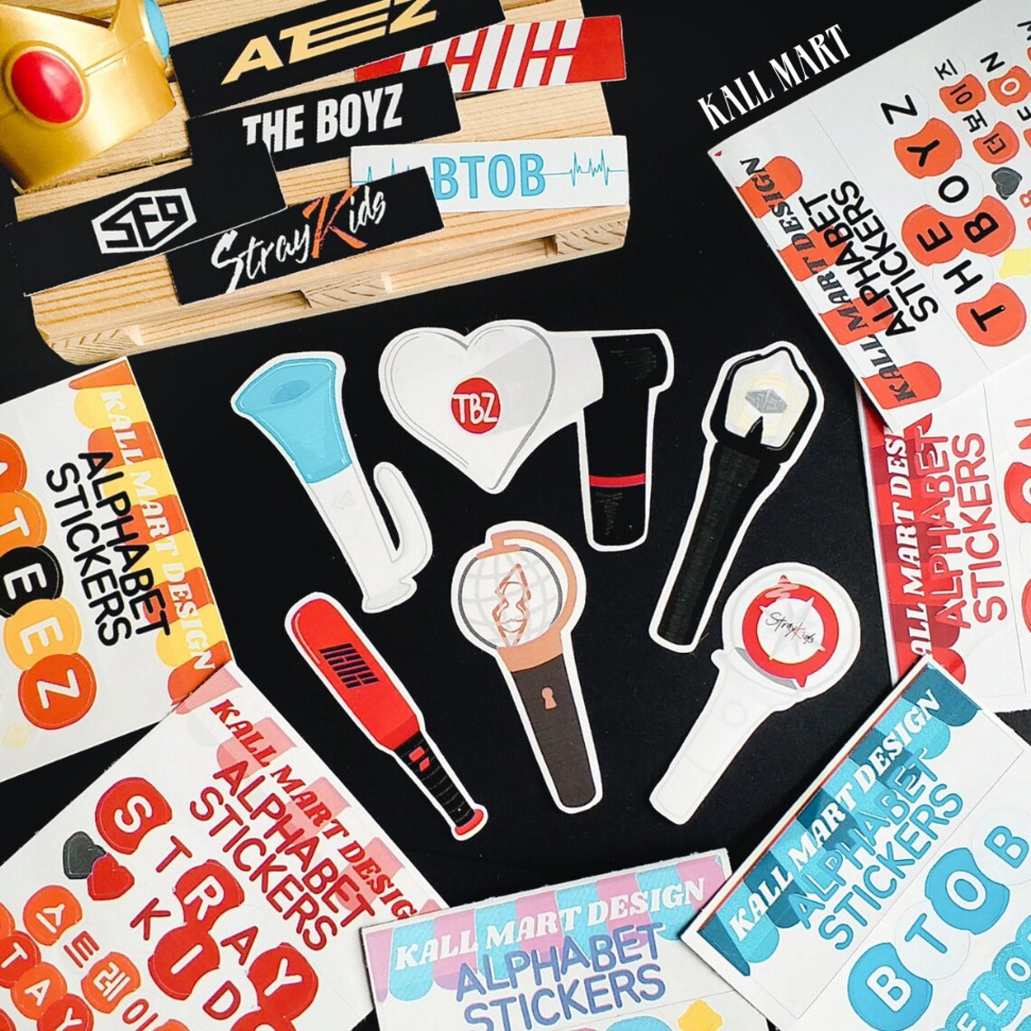 Kpop THE BOYZ Lightstick Stickers / the Boyz Alphabet Stickers Etsy