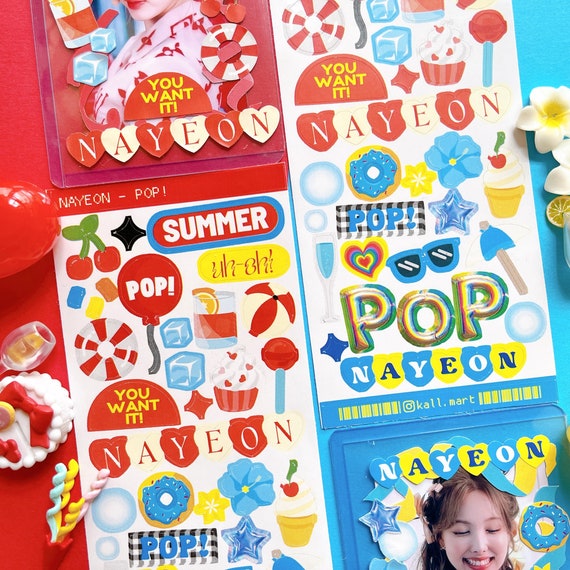 Kpop Twice Nayeon Pop Theme Sticker / Twice Toploader / Twice 
