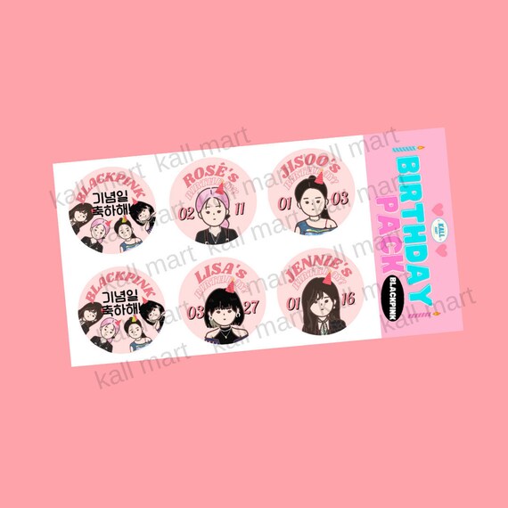 kpop blackpink birthday stickers blackpink stickers etsy singapore