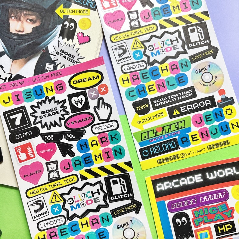Kpop Nct Dream Glitch Mode Deco Sticker / Kpop Toploader - Etsy