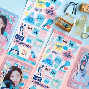 kpop TWICE scientist theme sticker / twice formula of love / 트와이스