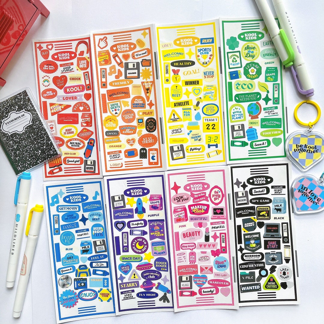 Alphabet Sticker, new Kid Korean Kpop Deco Sticker, Letter Sticker Sheet,  Cute Journal Planner Polco Toploader Sticker, Korean Stationery -   Finland