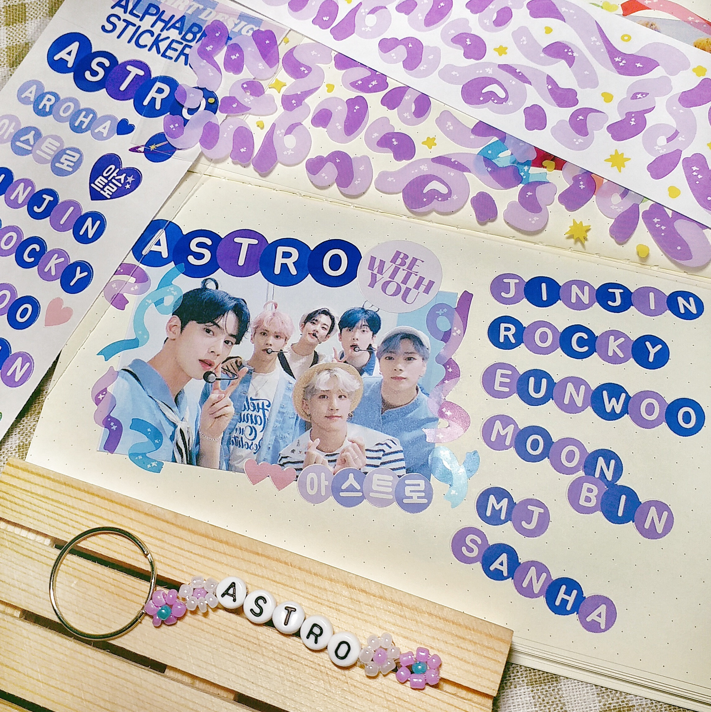 kpop astro alphabet stickerspolcoskpop journal sticker