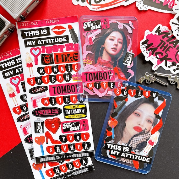 Kpop Gidle Tomboy Photocard Sticker / Gidle Sticker / gi-dle Keyring 