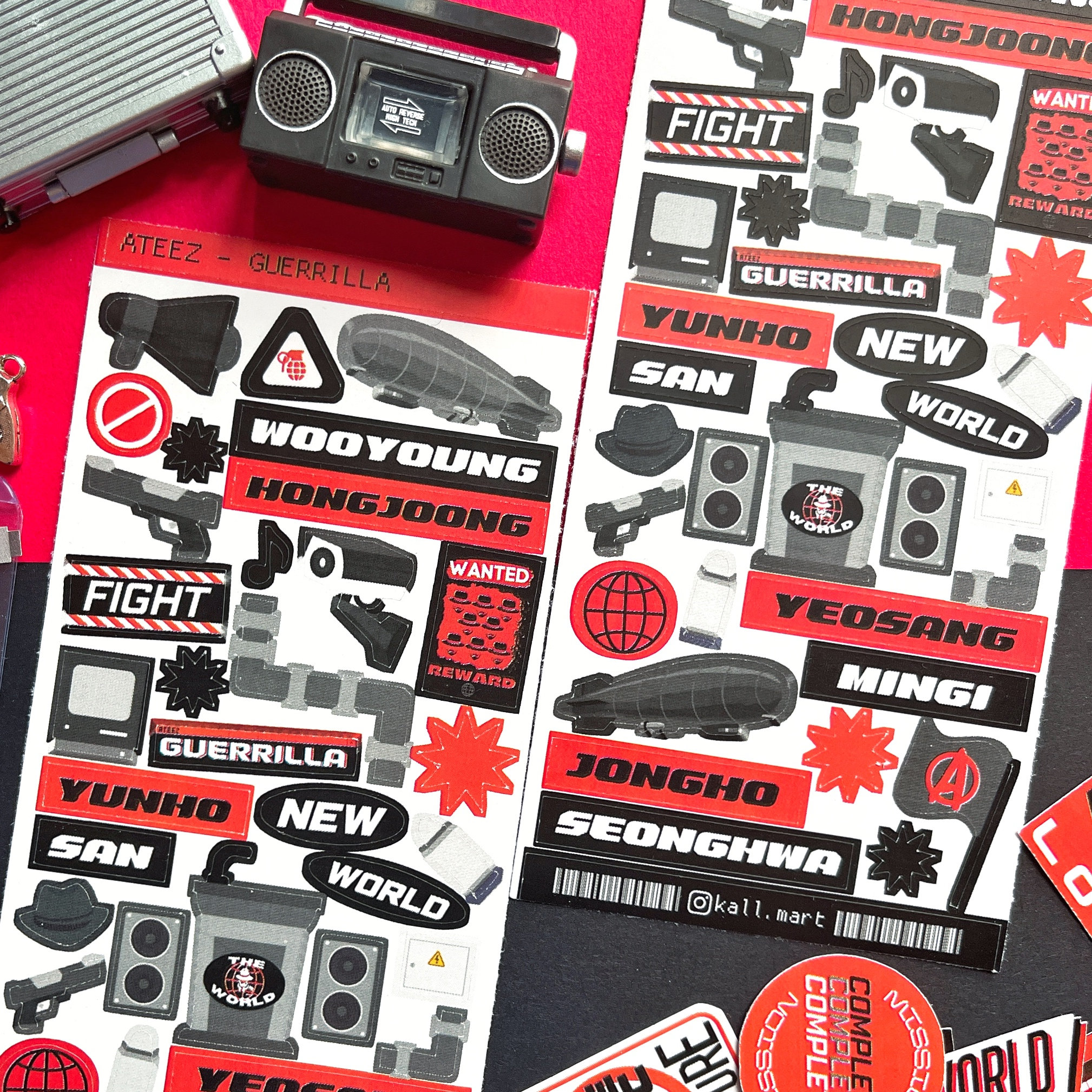 Ateez Guerrilla Cassette Sticker for Sale by puki-ycdi