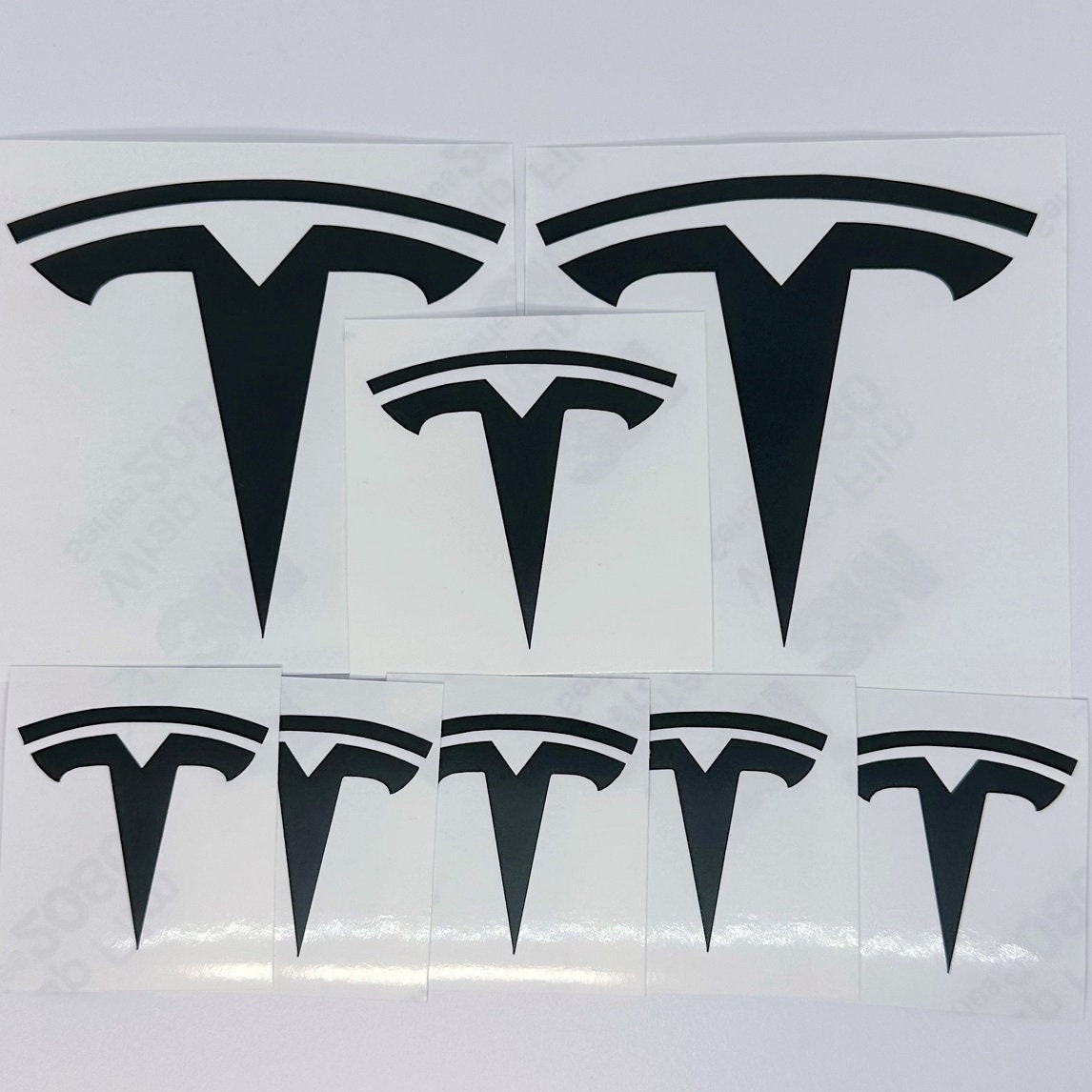 Tesla Model 3 Badge Emblem Logo 3M Vinyl Wrap Decal Sticker Bundle 12  Decals 