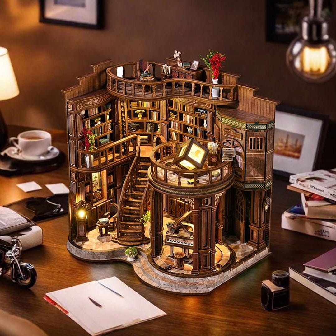 Miniature Book Nook DIY Kit – Dreamy Victorian Library With LED - Etsy