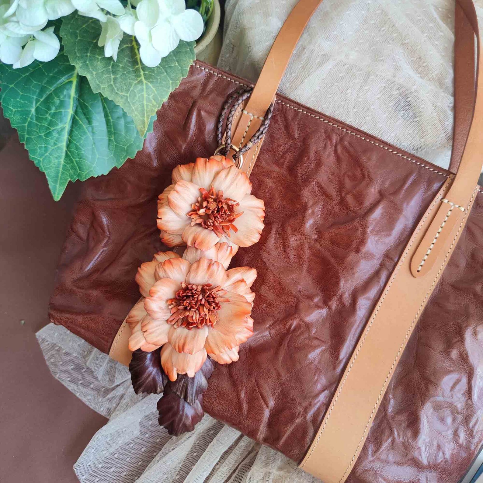 Peony Bag Dark Brown