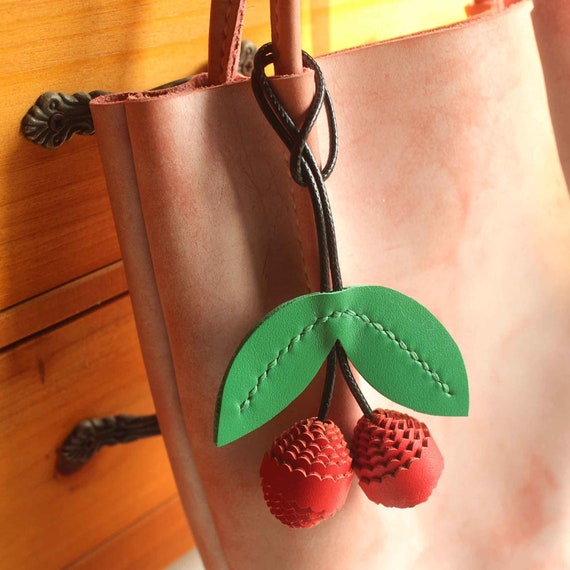 Graziosi Portachiavi Forma Di Ciliegia Ciondoli Borsa BAG
