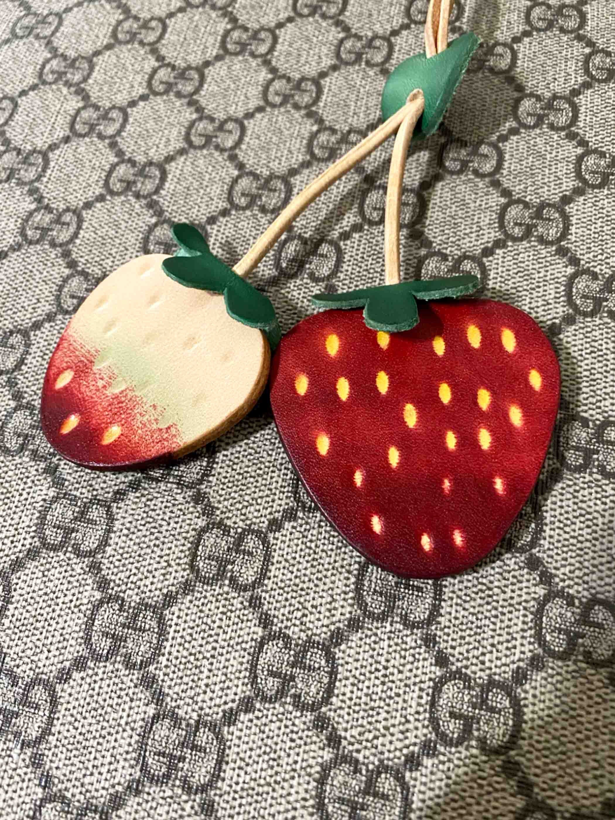 Erdbeere Geldbörse | Mini Fruit Schlüsselanhänger Brieftasche