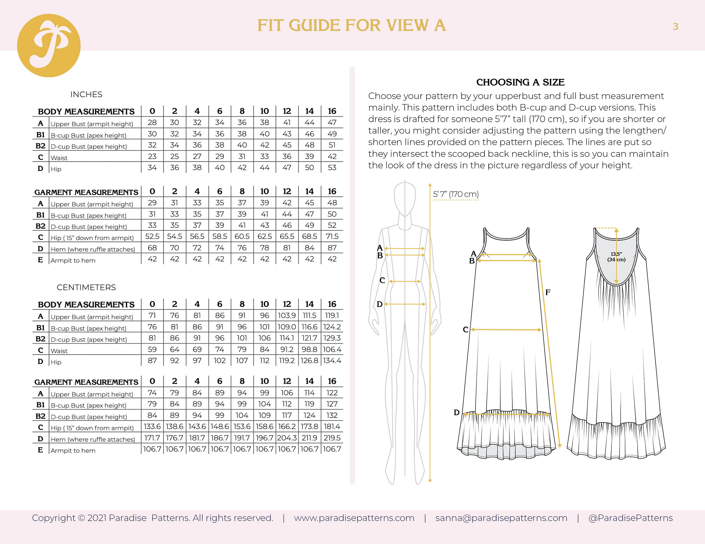 Hallon Dress PDF sewing pattern sizes 0-16 summer resort | Etsy