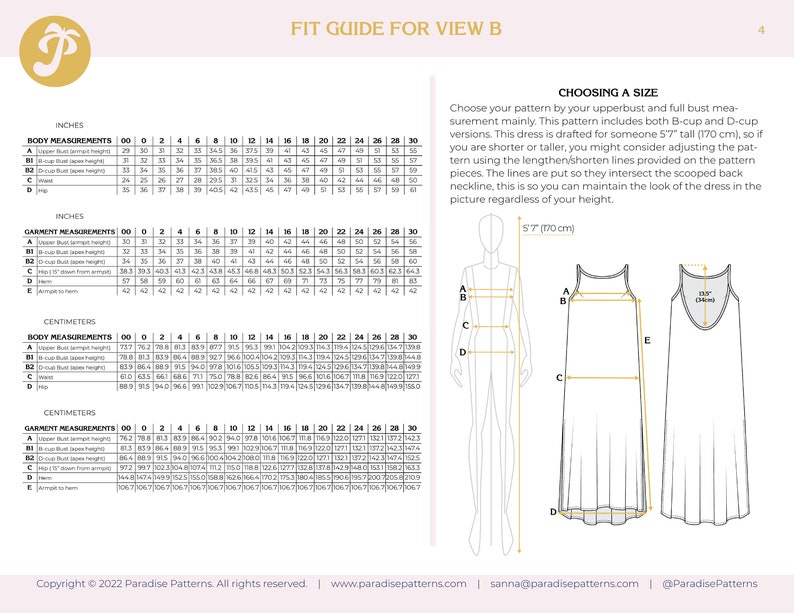 Hallon Dress PDF sewing pattern sizes 00-30 summer resort image 9