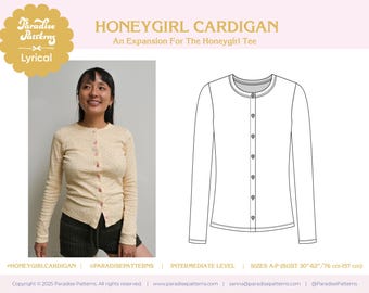 Honeygirl Expansion Pack: Cardigan, Tank Top, Boat Neck (PDF Pattern)