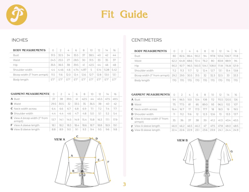Plumeria Top PDF sewing pattern sizes 0-16 image 3