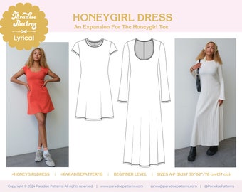 Honeygirl Dress Expansion, PDF Digital Sewing Pattern