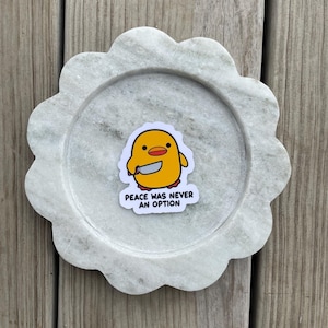 Peace Was Never an Option Vinyl Sticker | Laptop | Water Bottle | Kindle