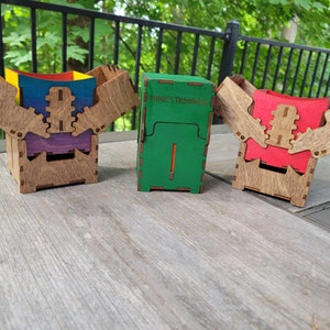 Caja de madera para guardar cartas de tamaño Commander, hecha a mano, para MTG o cualquier juego de cartas coleccionables
