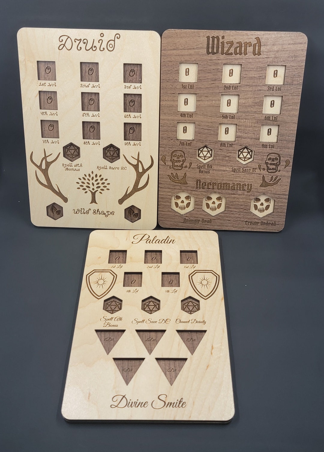 Class Counters Dnd Character Spells and Abilities Tray - Etsy