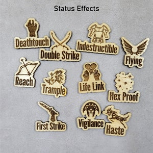 Handcrafted Wooden Ability Tokens / Counters for Magic: The Gathering