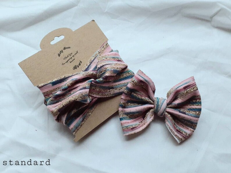 Stocking Stuffers Mommy /& Me Hair Bowheadband Set Fabric Hair Bows Mommy and Me Large Hair Bows