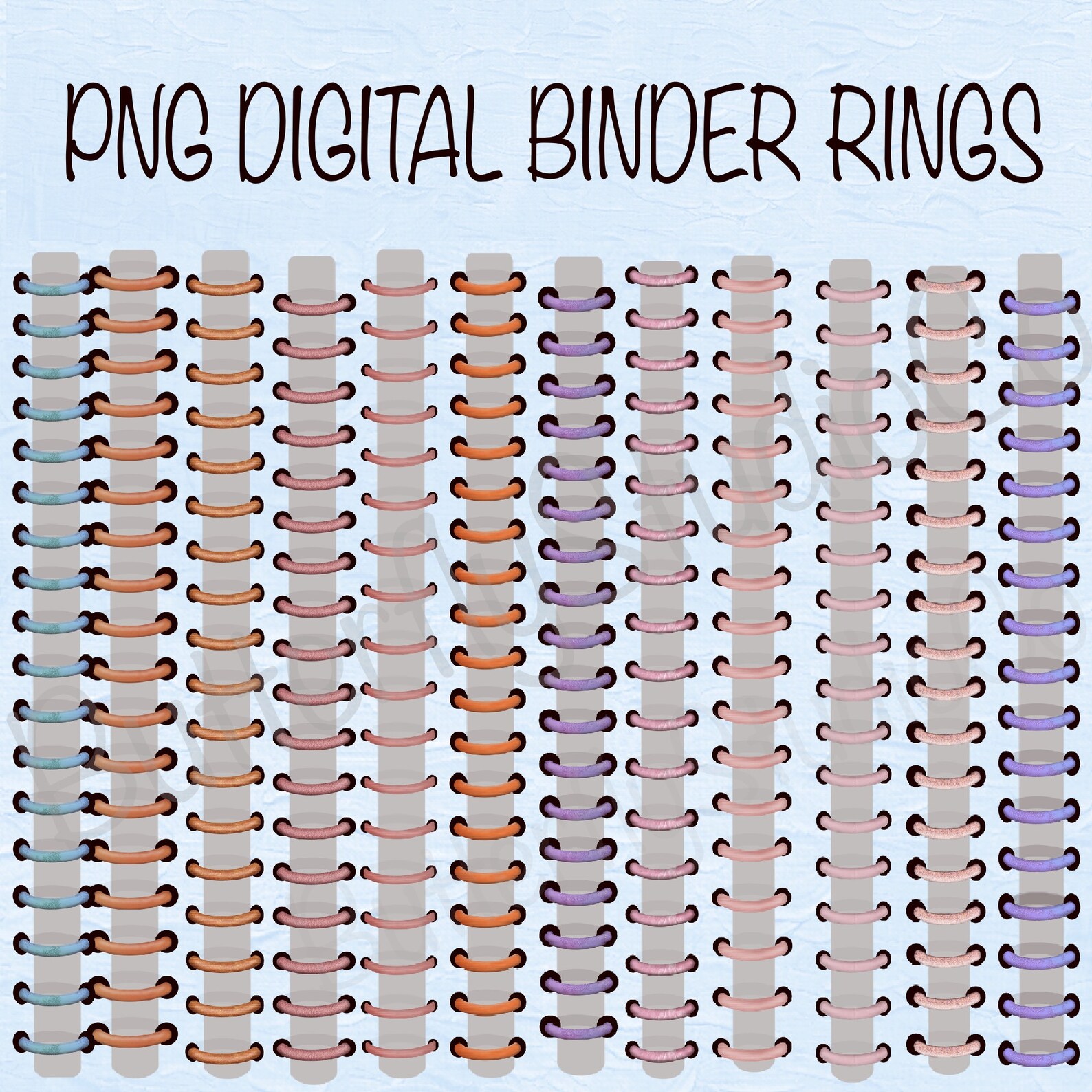 12 Digital Planner Rings Png Ideal for Digital Planning With Etsy