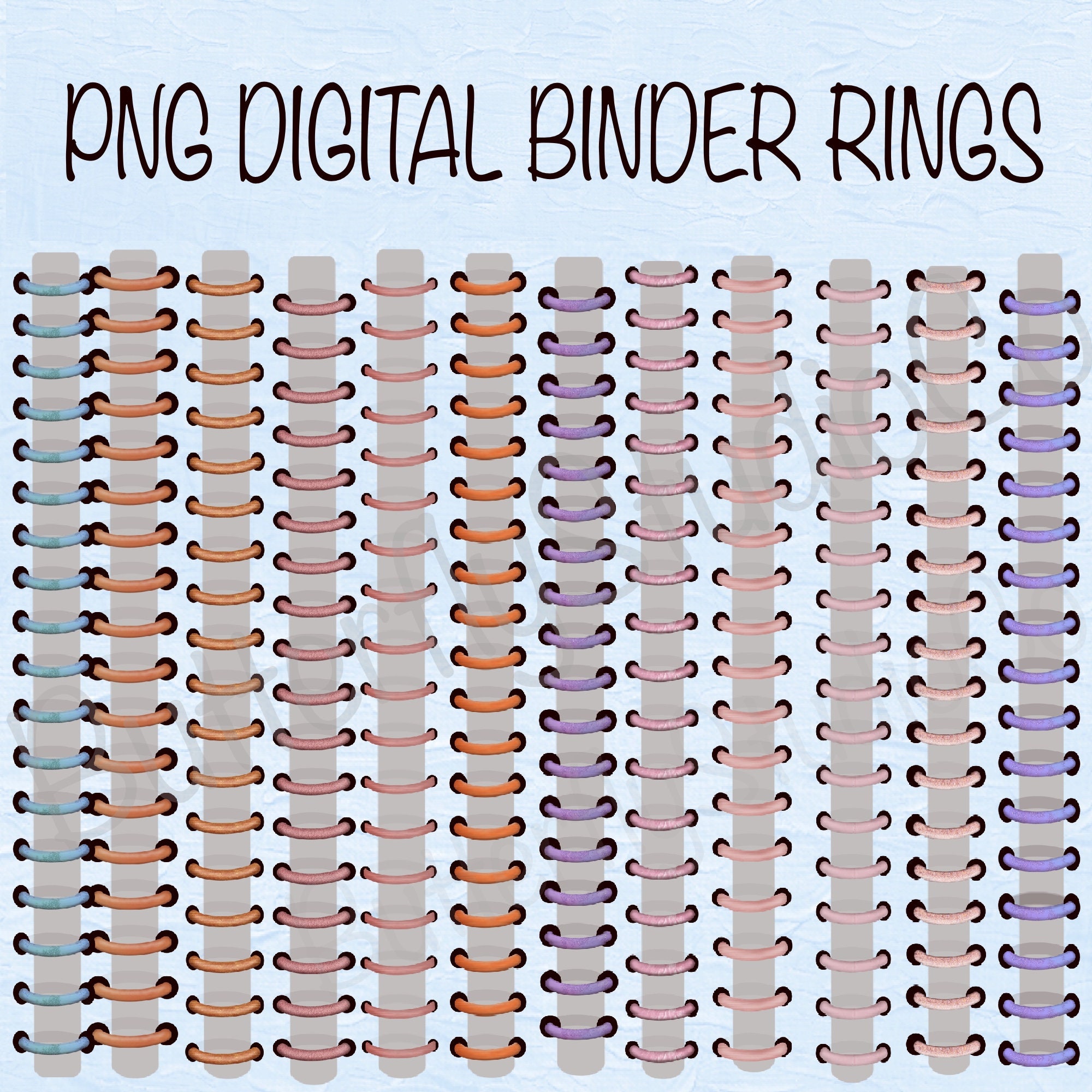 12 Digital Planner Rings png ideal for digital planning with Etsy