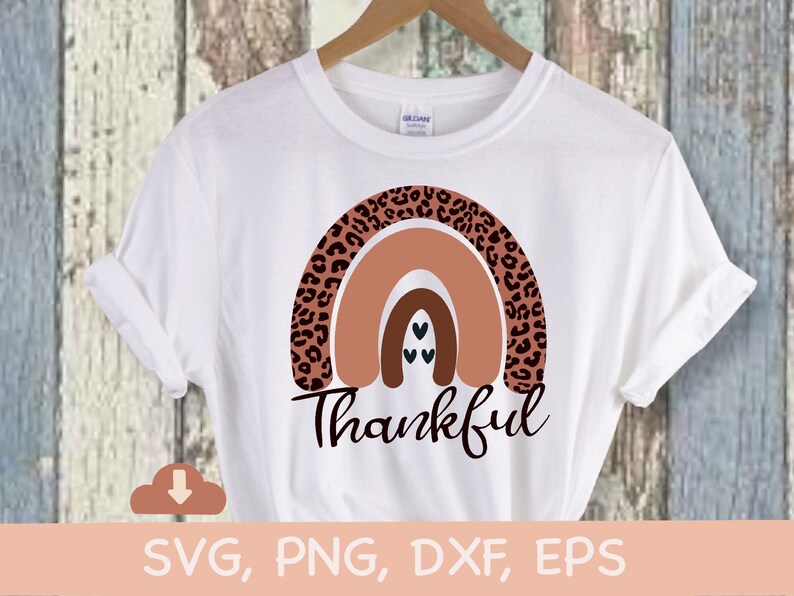 Download Leopard Thankful Rainbow Svg Thanksgiving Leopard rainbow ...