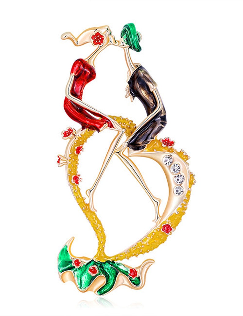 diamond brooch love brooch lover brooch scarf brooch Love Diamond Brooch