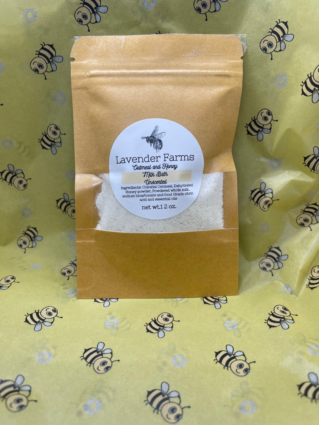 Oatmeal Milk Honey Bath Soak, Sensitive Skin Bath, Sensitive Skin Soak