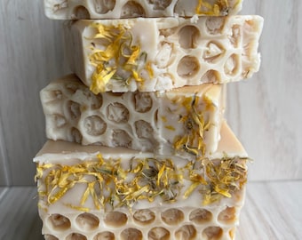 Dandelion Wild Honey Soap, Dandelion soap, Honey Soap, Unscented Soap, Sensitive Skin, All Natural Soap, Herbal Soap,