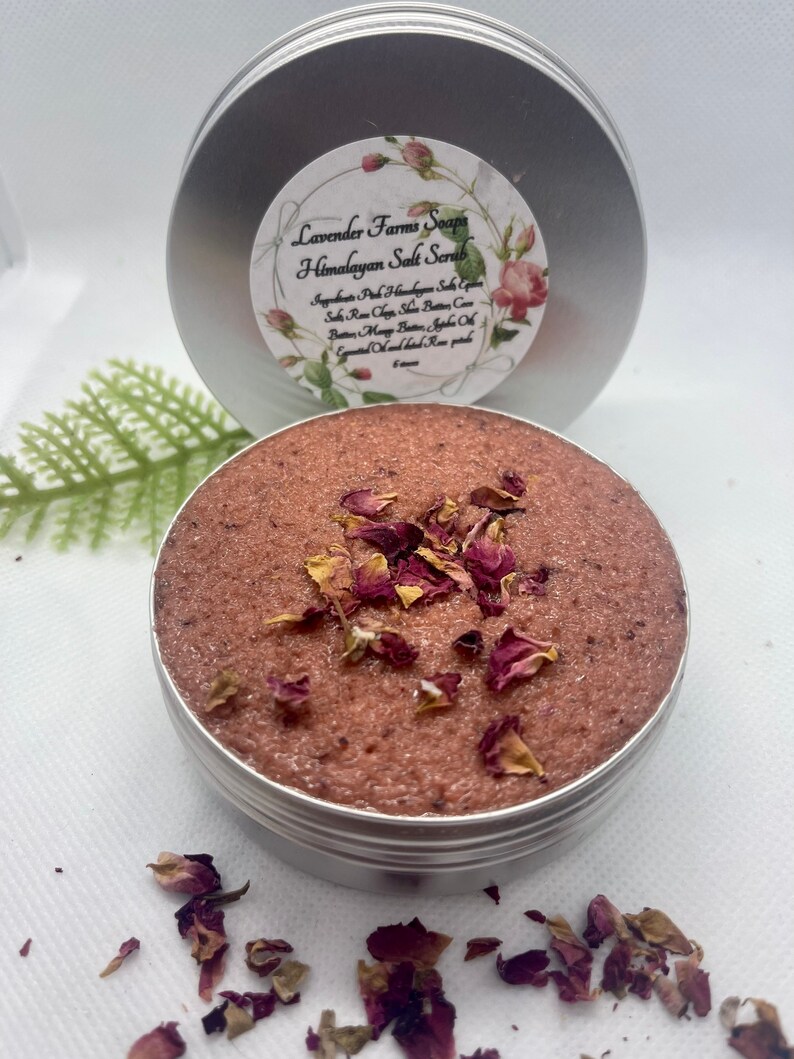 Himalayan Pink Salt Scrub: Rose Clay Exfoliating Scrub (6 Oz) - Etsy