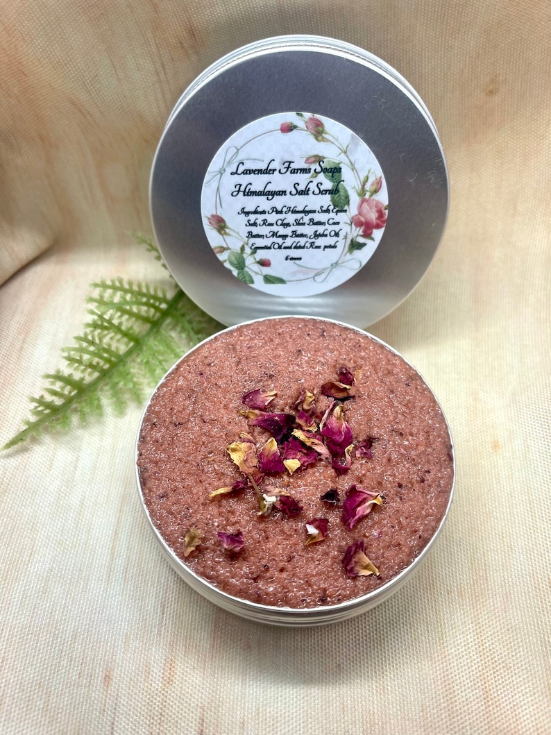 Himalayan Pink Salt Scrub: Rose Clay Exfoliating Scrub (6 Oz) - Etsy