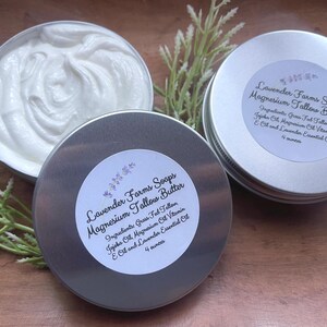 Whipped Magnesium Body Butter: Grass Fed Tallow, Jojoba Oil (4oz) image 3