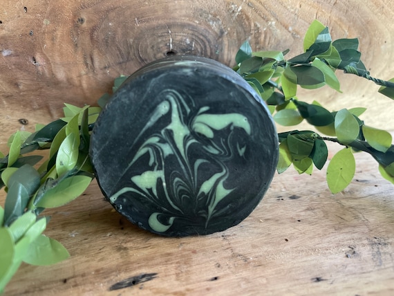 Charcoal Tea Tree Face Soap Bar: French Green Clay Detox