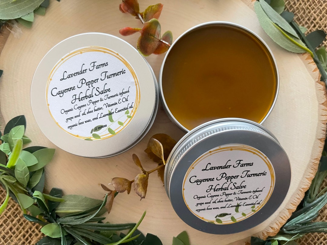 Cayenne Pepper Turmeric Salve,natural Salve, Cayenne Pepper Infused Oil