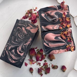 Black Rose soap bar, Rose Charcoal & Clay Soap, rose clay, tallow soap, Goat milk Soap, sensitive skin bar, self care