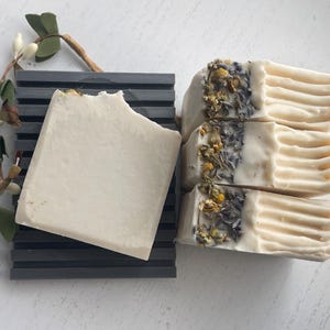 Lavender Chamomile Bar Soap: All Natural with Honey & Shea Butter