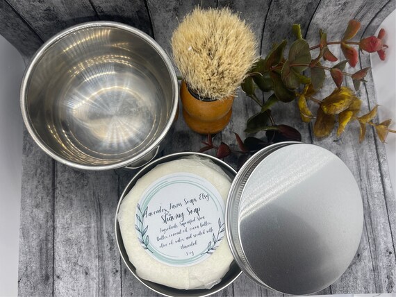 Bol En étain Pour Savon à Raser - Vintage, Bon état