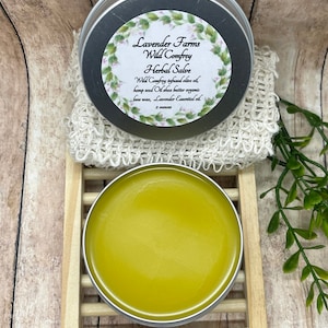 Wild Comfrey Salve,Natural salve, wild comfrey Infused Oil, skin salve,skin care, self care, herbal salve, herbal ointment,